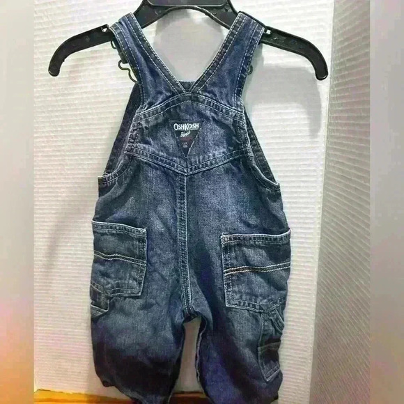 OshKosh B'Gosh Denim Jean Overalls 6mo - Picture 2 of 3